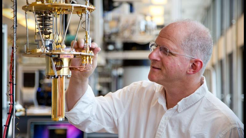 Quantum scientist Charles Marcus in his laboratory at the University of Copenhagen, Niels Bohr Institute.